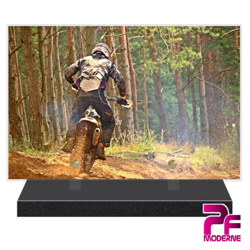 PLAQUE FUNÉRAIRE MOTO CROSS EN FORÊT PFM10356