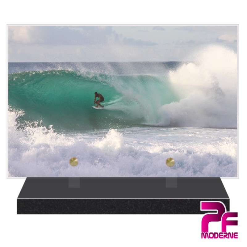 PLAQUE FUNÉRAIRE SURF VAGUES MER PFM10580