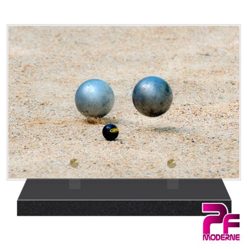 PLAQUE FUNÉRAIRE PÉTANQUE JEU DE BOULES PFM10673