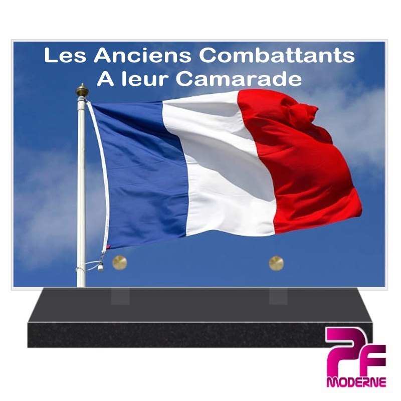 PLAQUE FUNÉRAIRE ANCIENS COMBATTANTS A LEUR CAMARADE PFM9404