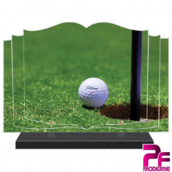 PLAQUE FUNÉRAIRE LIVRE GOLF GOLFEUR PFM10015