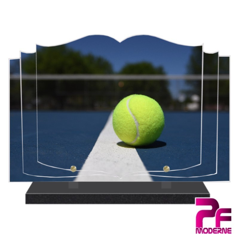 PLAQUE FUNÉRAIRE LIVRE TENNIS PFM10022