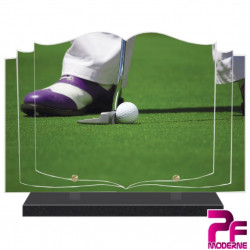 PLAQUE FUNÉRAIRE LIVRE GOLF SPORT LOISIRS PFM10028