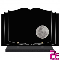 PLAQUE FUNÉRAIRE LIVRE CIEL ET PLEINE LUNE PFM2102