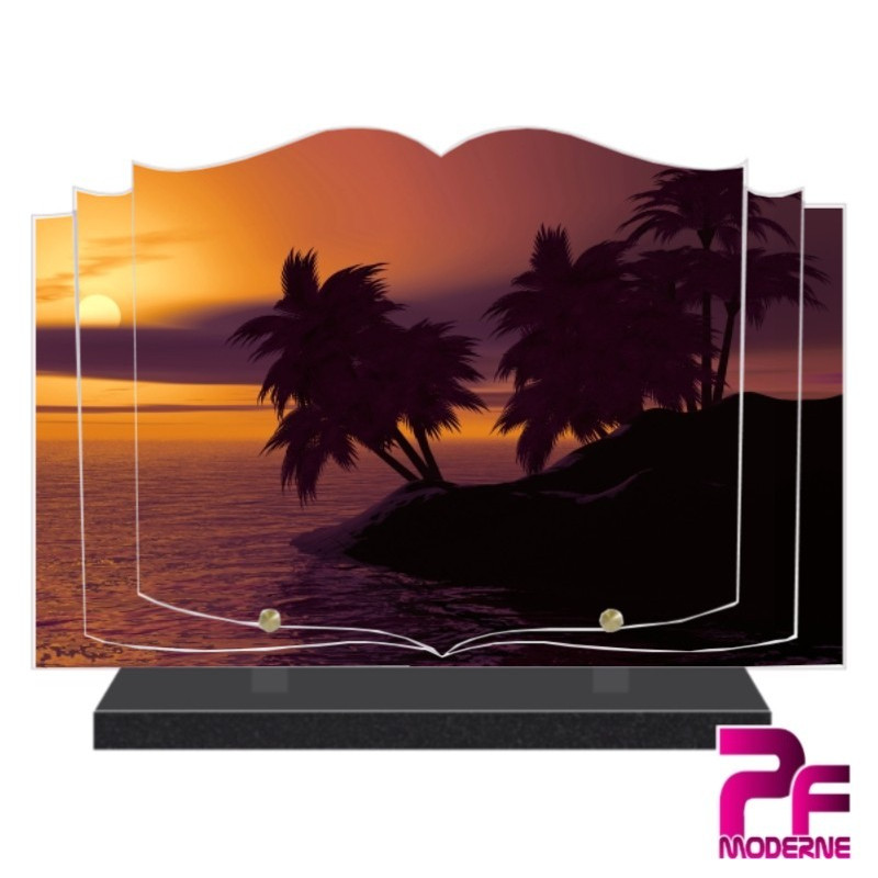 PLAQUE FUNÉRAIRE LIVRE COUCHER DE SOLEIL SUR LA MER PFM2138 PLAQUE FUNÉRAIRE LIVRE COUCHER DE SOLEIL SUR LA MER PFM2138