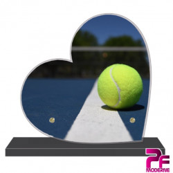 PLAQUE FUNÉRAIRE CŒUR TENNIS PFM10300