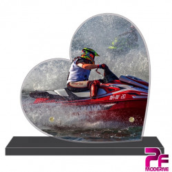 PLAQUE FUNÉRAIRE CŒUR JETSKI PFM10393