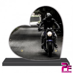 PLAQUE FUNÉRAIRE CŒUR MOTARD PFM6501