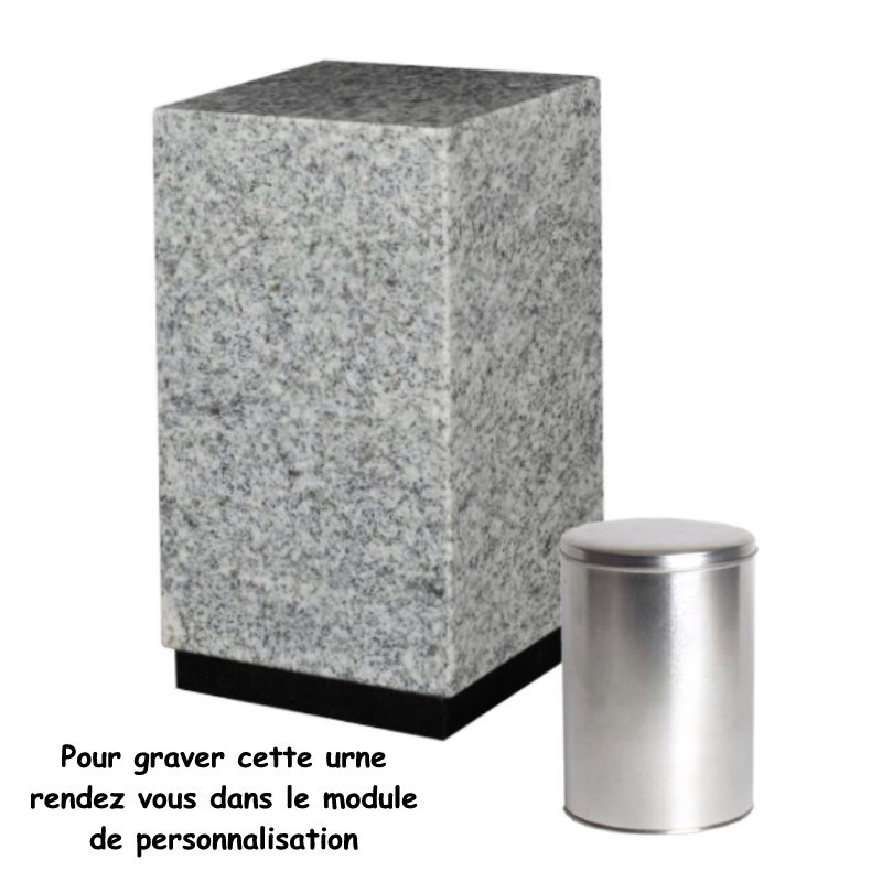 URNE GRANIT TARN UC21 AVEC CENDRIER CIN RAIRE