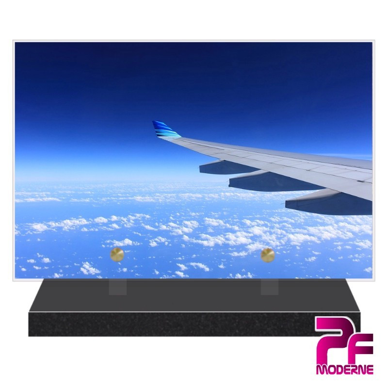 PLAQUE FUNÉRAIRE AVION LONG COURRIER PFM7019