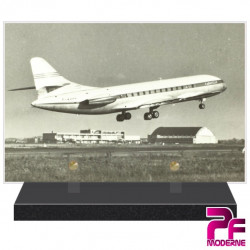 PLAQUE FUNÉRAIRE AVIATION AVION CARAVELLE PFM7020