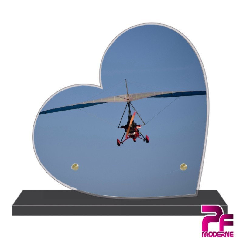 PLAQUE FUNÉRAIRE CŒUR AVIATION ULM PFM7048 PLAQUE FUNÉRAIRE CŒUR AVIATION ULM PFM7048