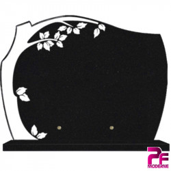 PLAQUE FUNÉRAIRE ARBRE GRAVÉ SUR SOCLE PERSONNALISABLE NOIR MARLIN