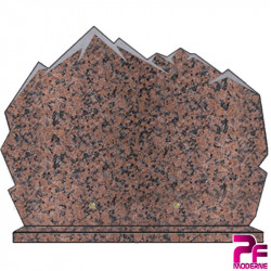 PLAQUE FUNÉRAIRE MONTAGNE GRAVÉE SUR SOCLE PERSONNALISABLE ROSE CLARTE