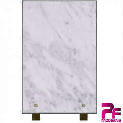 PLAQUE FUNÉRAIRE RECTANGULAIRE 20X30 SUR PIEDS PERSONNALISABLE MARBRE BLANC