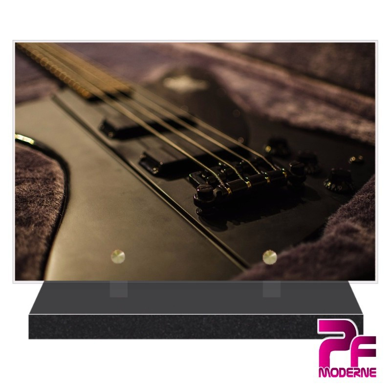 Plaque funéraire plexi Guitare Bass R PFM1004