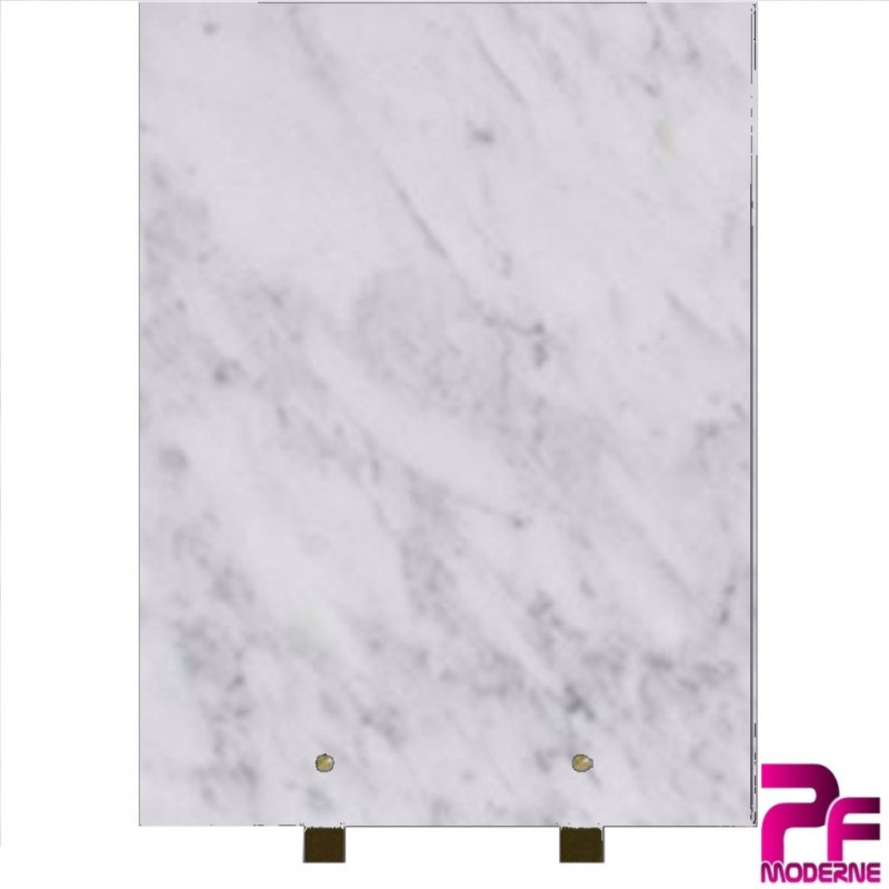 PLAQUE FUNÉRAIRE RECTANGULAIRE 30X40 SUR PIEDS PERSONNALISABLE MARBRE BLANC