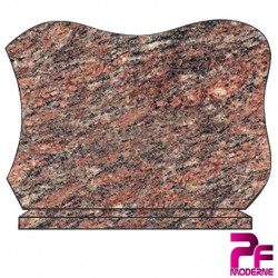 PLAQUE FUNÉRAIRE EN GRANIT CG12 SUR SOCLE PERSONNALISABLE ROSE D ALVA