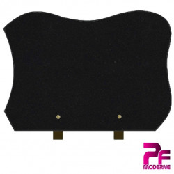 PLAQUE FUNÉRAIRE EN GRANIT CG12 SUR PIEDS PERSONNALISABLE NOIR MARLIN