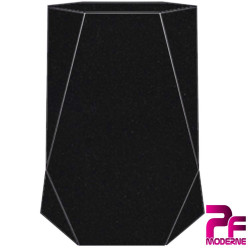 VASE FUNÉRAIRE EN GRANIT MASSIF 8 PANS PERSONNALISABLE NOIR MARLIN