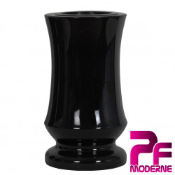 VASE FUNÉRAIRE EN GRANIT TOURNE 28CM PERSONNALISABLE noir marlin