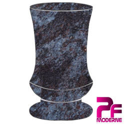 VASE FUNÉRAIRE EN GRANIT TOURNE 28CM PERSONNALISABLE mass blue