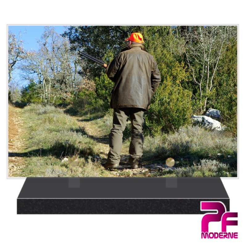 PLAQUE FUNÉRAIRE CHASSE CHASSEUR PFM8030