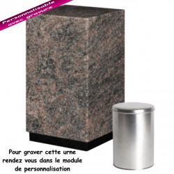 URNE GRANIT HIMALAYA BLUE UC21 AVEC CENDRIER CINÉRAIRE PERSONNALISABLE