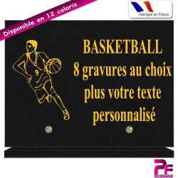 PLAQUE FUNÉRAIRE BASKETBALL A PERSONNALISER