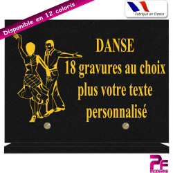 PLAQUE FUNÉRAIRE DANSE A PERSONNALISER