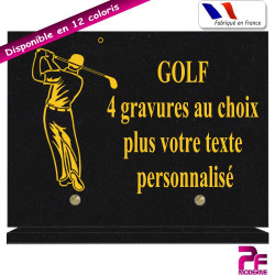 PLAQUE FUNÉRAIRE GOLF A PERSONNALISER