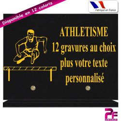 PLAQUE FUNÉRAIRE ATHLÉTISME A PERSONNALISER