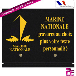 PLAQUE FUNÉRAIRE MARINE NATIONALE A PERSONNALISER