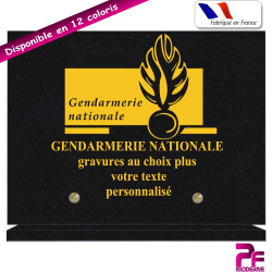 PLAQUE FUNÉRAIRE GENDARMERIE NATIONALE A PERSONNALISER