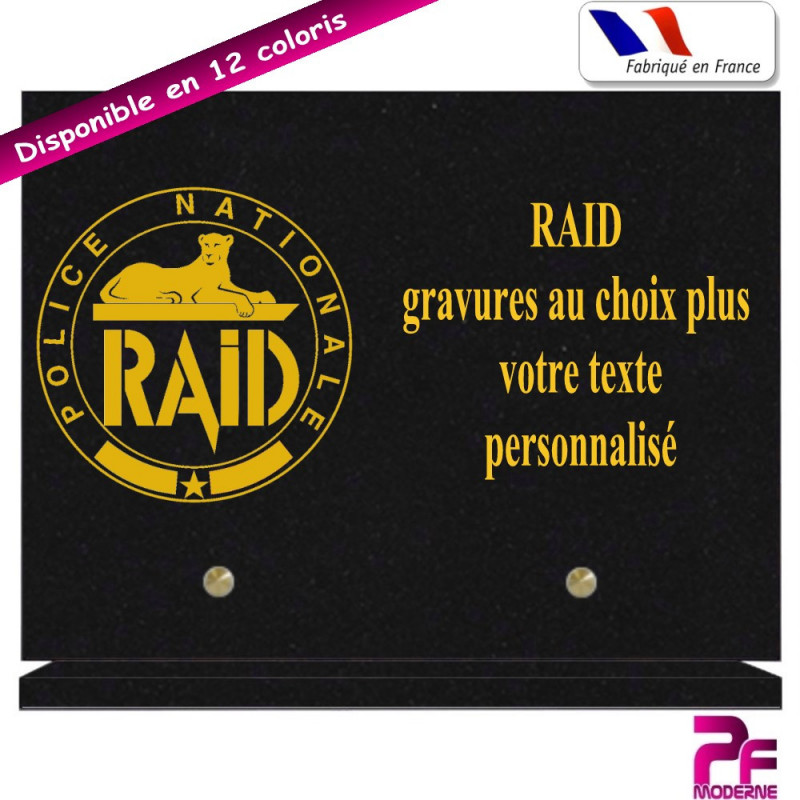 PLAQUE FUNÉRAIRE RAID A PERSONNALISER