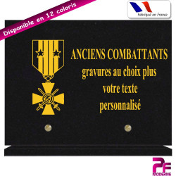 PLAQUE FUNÉRAIRE ANCIENS COMBATTANTS A PERSONNALISER