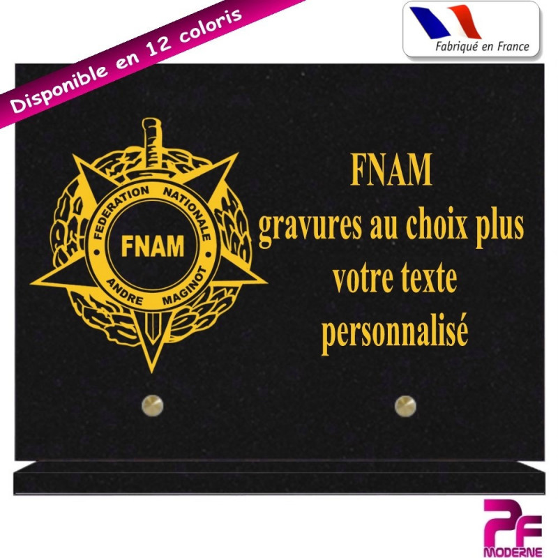 PLAQUE FUNÉRAIRE FNAM A PERSONNALISER