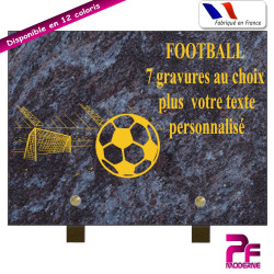 PLAQUE FUNÉRAIRE FOOTBALL A PERSONNALISER SUR PIEDS