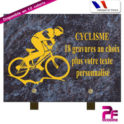 PLAQUE FUNÉRAIRE CYCLISME A PERSONNALISER SUR PIEDS