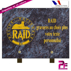 PLAQUE FUNÉRAIRE RAID A PERSONNALISER SUR PIEDS