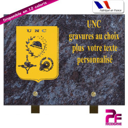 PLAQUE FUNÉRAIRE UNC PERSONNALISER SUR PIEDS