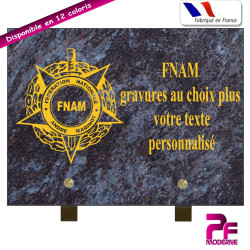 PLAQUE FUNÉRAIRE FNAM PERSONNALISER SUR PIEDS