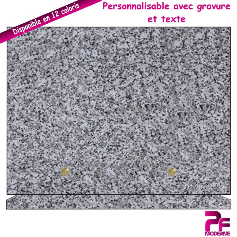 PLAQUE FUNÉRAIRE GRANIT TARN SUR SOCLE PERSONNALISABLE