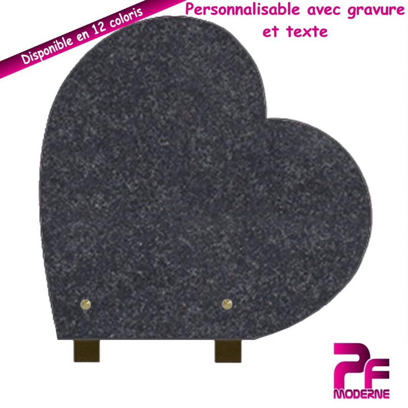 Plaque Funéraire Personnalisable - Motif Arbre Cœur - Dimensions 20x12 Cm - Or Brossé, Adhésif 3M Ou Perçage