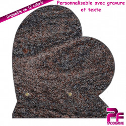 PLAQUE FUNÉRAIRE COEUR PARADISO SUR SOCLE PERSONNALISABLE