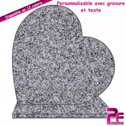 PLAQUE FUNÉRAIRE MODERNE PERSONNALISABLE COEUR FPFNX011