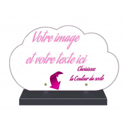 PLAQUE FUNÉRAIRE A PERSONNALISER PLEXI NUAGE