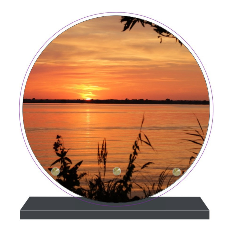 PLAQUE FUNÉRAIRE PLEXI RONDE NATURE PFM2055 PLAQUE FUNÉRAIRE PLEXI RONDE NATURE PFM2055