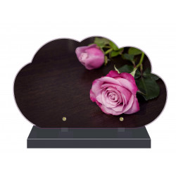 PLAQUE FUNÉRAIRE NUAGE ROSES PFM2018