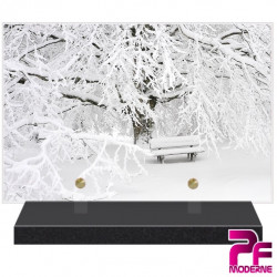 PLAQUE FUNÉRAIRE NATURE BANC NEIGE PFM2091